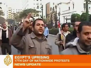 Anti-Mubarak demonstrators remain defiant