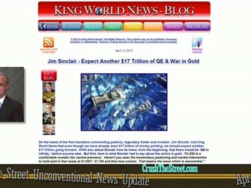 Crush The Street Unconventional News Update for April 13, 2012