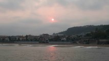 Atardecer en la playa de Luanco. Asturias