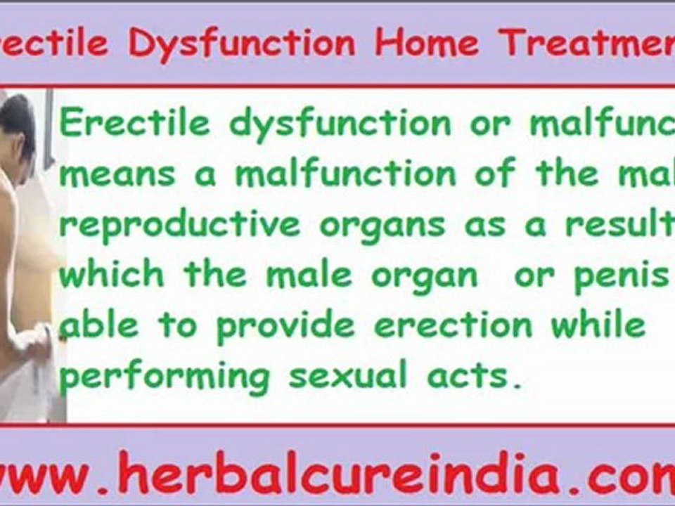 Erectile Dysfunction Home Treatment & Best Herbal Remedies