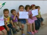 Syria فري برس حماة المحتلة كفرزيتا أطفال كفرزيتا يوجهون رسالتهم الى العالم  9 6 2012 Hama