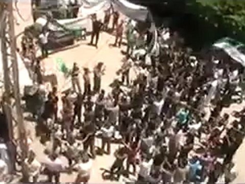 Syria فري برس ريف دمشق مسرابا مظاهرة في بلدة مسرابا رغم الحصار الشديد 9 6 2012 Damascus