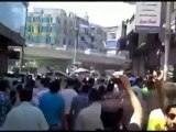 Syria فري برس حلب حي الشعار وصول المظاهرة دوار الشعار 8 6 2012 Aleppo