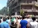 Syria فري برس حلب حي الشعار الحشود الهائلة في حي الشعار 8 6 2012 Aleppo