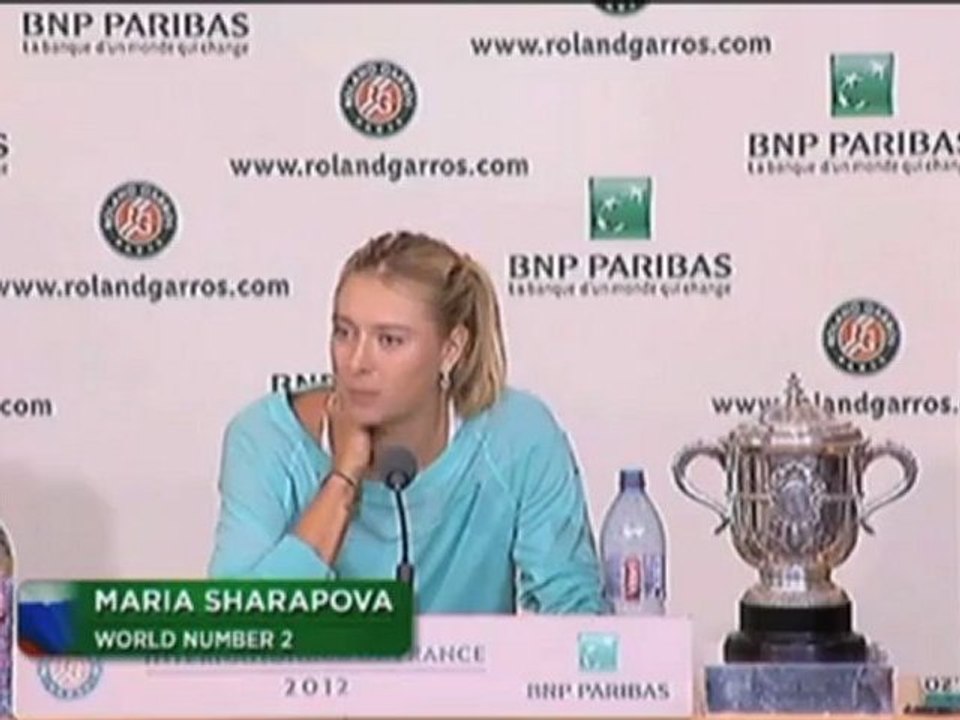 French Open: Scharapowa: 'Schönste Moment meiner Karriere'