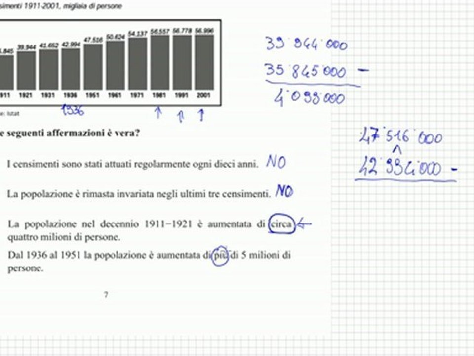 INVALSI 2009 terza media matematica soluzioni quesiti d12 d13
