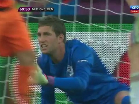 Нидерланды - Дания / 2-й тайм/ Футбол 2012