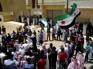 Syria فري برس ريف حماة الشرقي مظاهرة في قرية حمادة عمر 8 6 2012