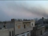 Syria فري برس  حمص تلبيسة لحظة سقوط قذيفة هاون  9 6 2012 ج1 Homs