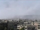 Syria فري برس حمص القصور لحظة سقوط عدة صواريخ هاااام9 6 2012 Homs