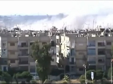 Syria فري برس حمص القصور تساقط الصواريخ كالمطر 9 6 2012 Homs