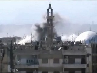 Syria فري برس حمص القصور استمرار القصف على المساجد   9 6 2012 Homs