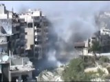 Syria فري برس حمص الخالدية سقوط عدة صواريخ خلال ثواني9 6 2012 Homs