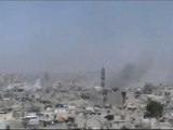 Syria فري برس حمص الخالدية استهداف المساجد بالصواريخ9 6 2012 Homs
