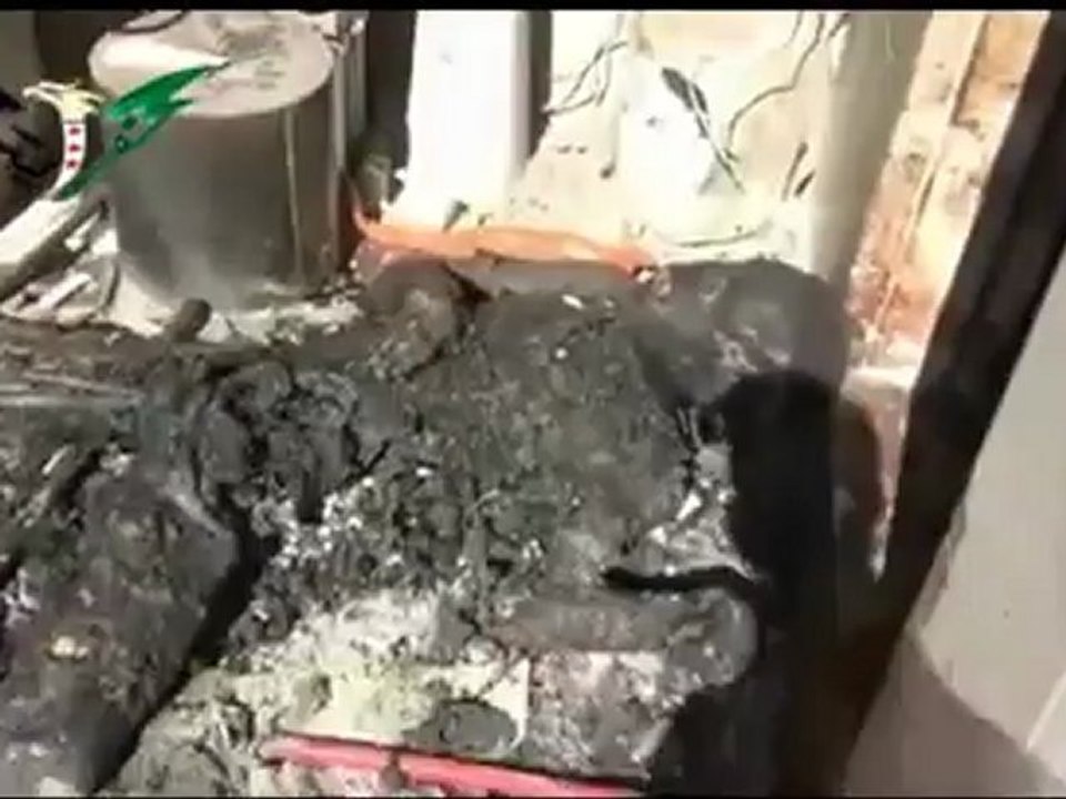Syria فري برس حماة  المحتلة كفرزيتا   الشهيد عبدالرزاق عبدالكريم اللبن الذي تم التعرف عليه من بين التي وجدت محروقة يوم مداهمة كفرزيتا 06  06 2012   ج2
