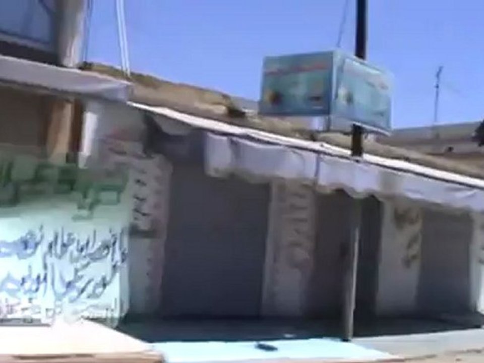 خربة غزالة - إضراب عام نصرة لدرعا البلد وحداداً على...