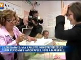 Législatives : la ministre déléguée aux personnes handicapées vote à Marseille