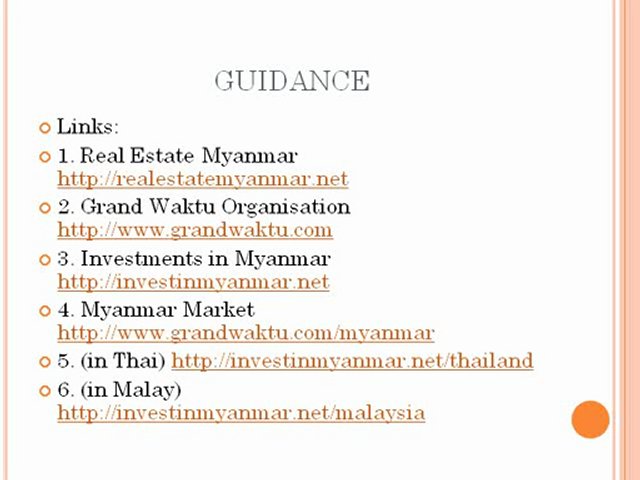 Investments in Burma