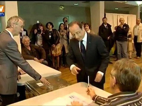 François Hollande a voté dans son fief corrézien de Tulle