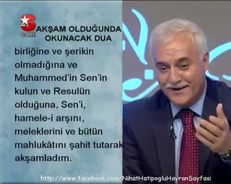 Akşam olunca okunacak dua - Nihat Hatipoğlu