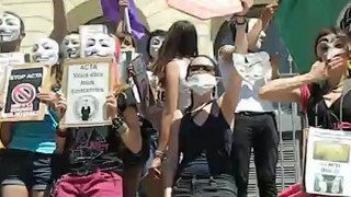 11/ Manif contre ACTA Anonymous 9 juin