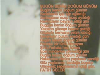 BUGÜN BENİM DOĞUM GÜNÜM