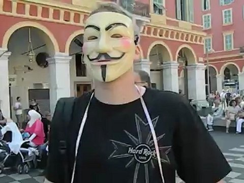 18/ Nice Manifestation Contre ACTA / anonymous/ Parti Pirate