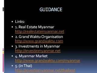 Buying Land in Myanmar