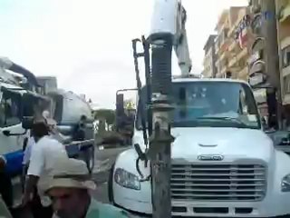 انفجار ماسورة مياة الشرب بالمحلة