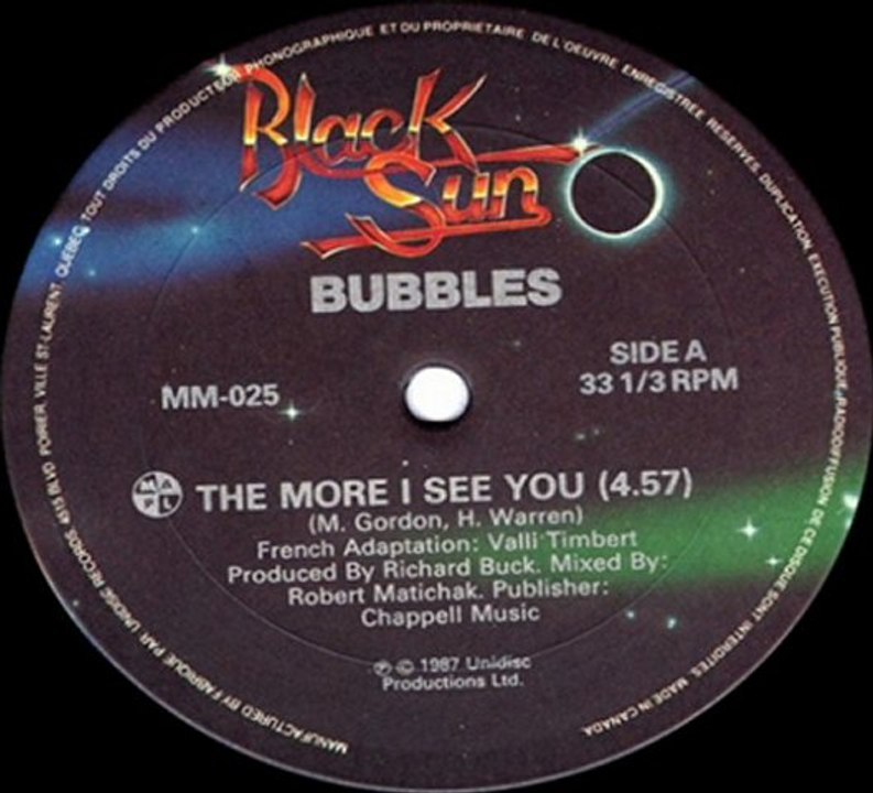 Bubbles - The More I See You