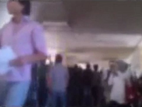 Syria فري برس حلب مظاهرة أحرار العلوم قبل الدخول إلى الفحص 10 06 2012 Aleppo