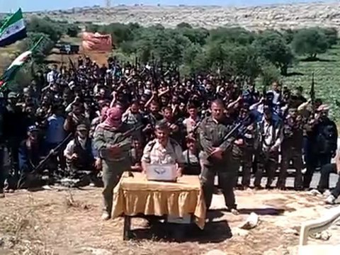 Syria فري برس ادلب بيان العقيد اسماعيل عمر زكريا عن تشكيل لواء درع الحرية 10 6 2012 Idlib