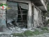 Syria فري برس حمص دمار و منازل محروقة  حي التأمينات  10 6 2012