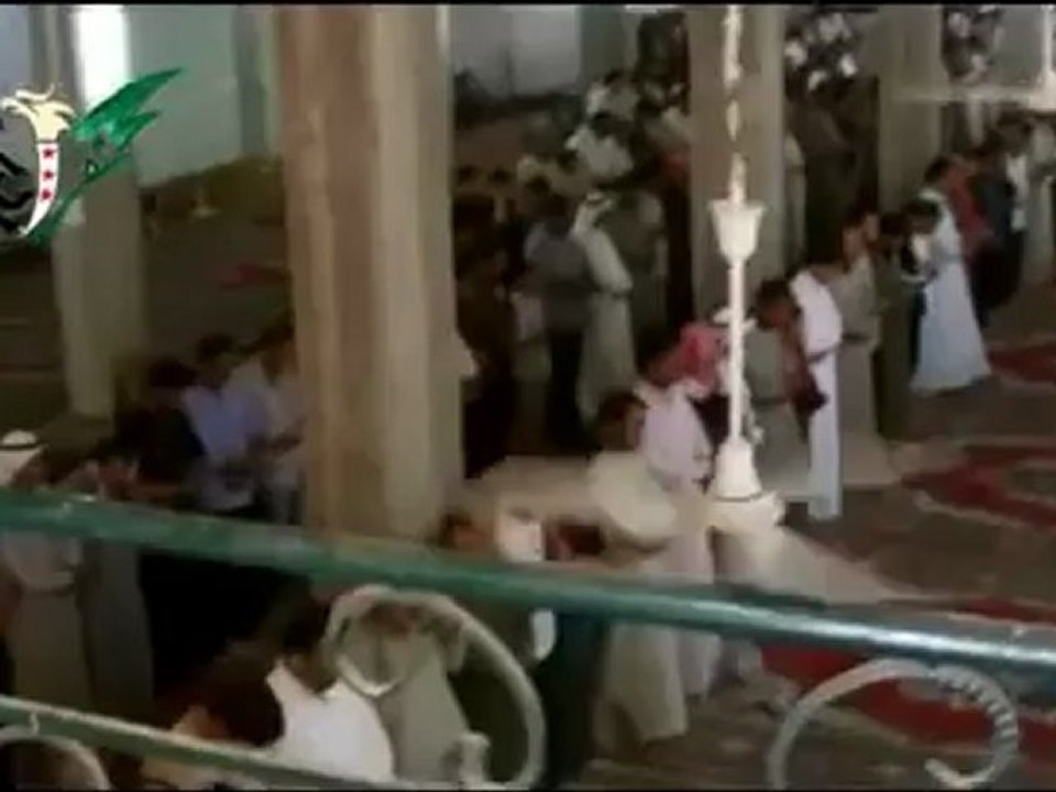 Syria فري برس حماة المحتلة كفرزيتا صلاة الغائب على شهداء المحرقة الشهيدالشيخ عبدالستار الفرج والشهيدعبدالرزاق عبدالكريم اللبن 10 6 2012