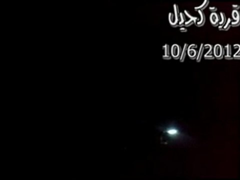 Syria فري برس درعا أطلاق نار من مضادات الطيران والشيلكة في قرية كحيل 10 6 2012 Daraa