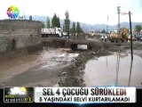 Doğubeyazıt'ta sel 4 çocuğu sürükledi - 10 haziran 2012