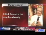 India Inc needs Pranab as FM: YC Deveshwar