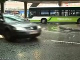 Fuertes precipitaciones intermitentes en Bilbao
