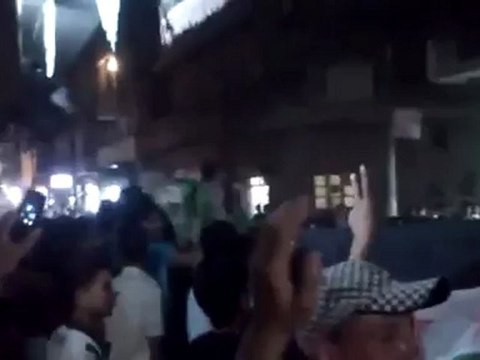 Syria فري برس حلب يلعن روحك يا حافظ مسائية جامع بلال 10 6 2012 Aleppo