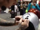 Skratch Pinstriping a Bell Custom 500 Helmet for Cycle World