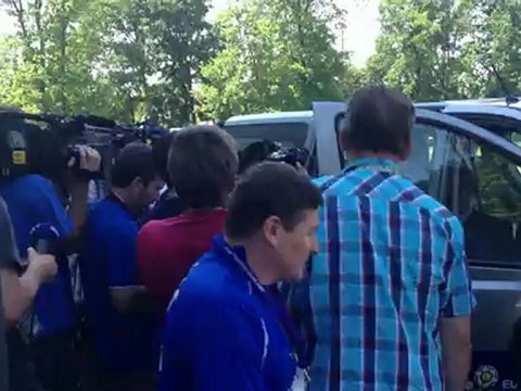 Δημοσιογράφοι στην προπόνηση της εθνικής