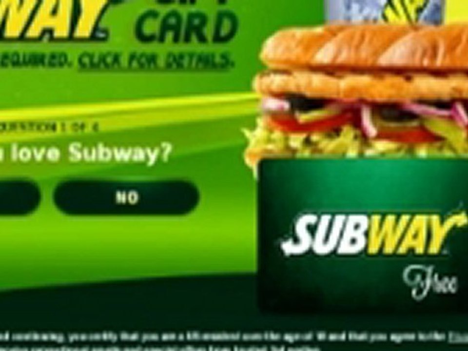 How to get a free $100 subway gift card