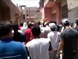 Syria فري برس ريف دمشق  مظاهرة جديدة عرطوز الفضل جمعة النفير العام15 6 2012 Damascus