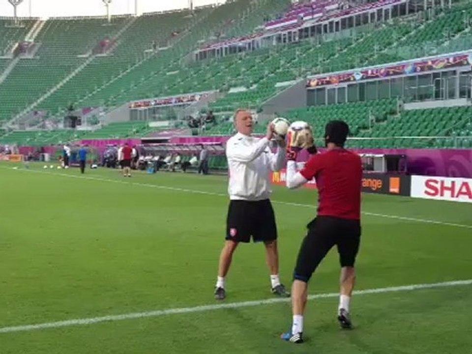 Ο Τσεχ στην προπόνηση