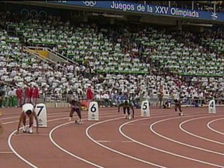 J.O - Carl LEWIS - Médaille d'or 4x100m - Barcelone 1992