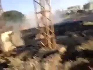 Syria فري برس  درعا حوران بلدة النعيمة أثار القصف لاسدي 11 6 2012 Daraa