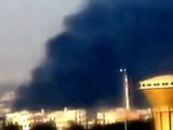 Syria فري برس دمشق أعمدة الدخان تتصاعد من حي برزة بسبب القصف العشوائي ج1 Damascus