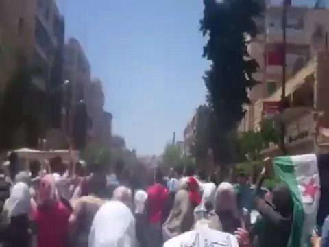Syria فري برس حلب الفرقان مظاهرة أحرار وحرائر جامعة الثورة 11 6 2012 ج2 Aleppo