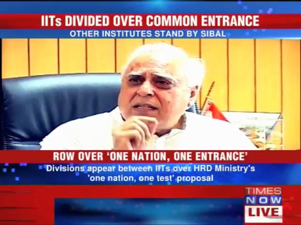 IIT's divided over common entrance