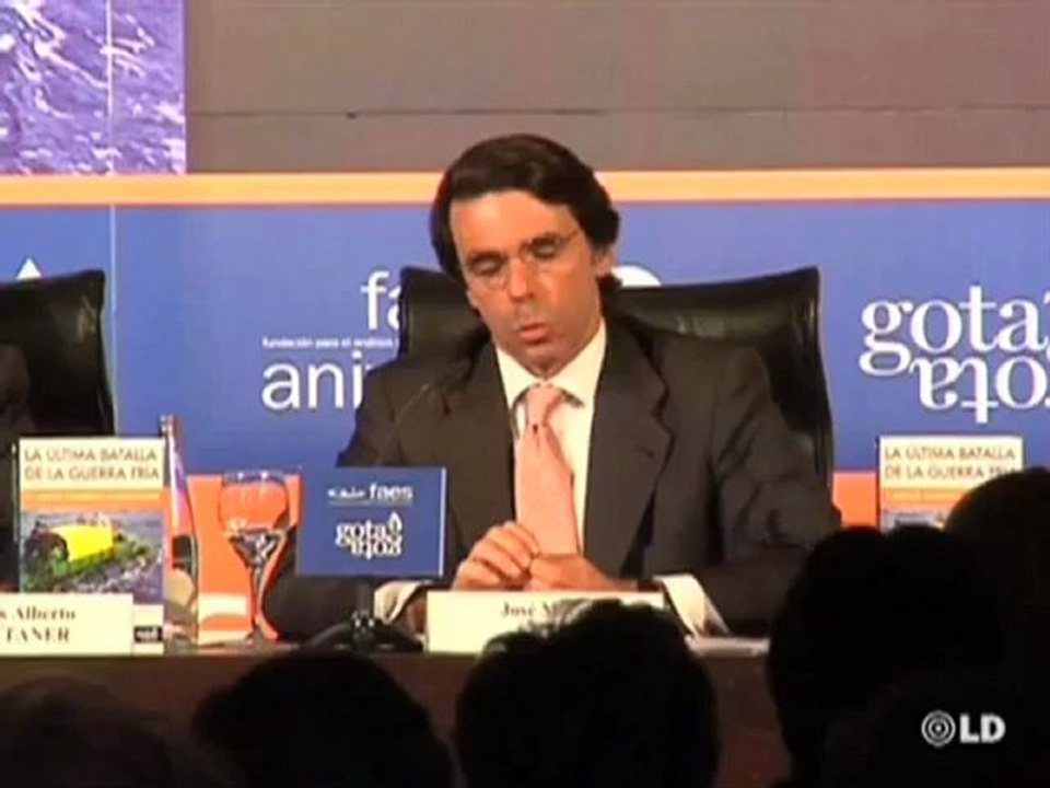 Aznar presenta el último libro de Carlos Alberto Montaner